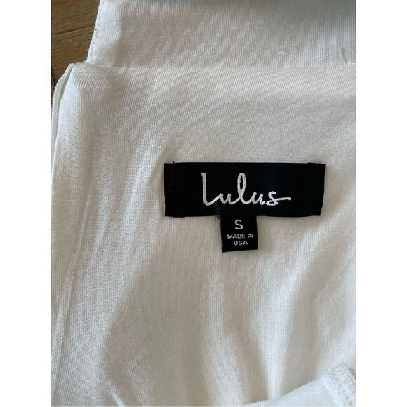 Lulus I Promise White Lace Mesh Cut-out Wedding Bridal Skater Dress Size Small - Picture 14 of 16